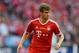 LONDON, ENGLAND - MAY 25: Thomas Mueller of Bayern Muenchen in action during the UEFA Champions League final match between Borussia Dortmund and FC Bayern Muenchen at Wembley Stadium on May 25, 2013 in London, United Kingdom. (Photo by Laurence Griffiths/Getty Images)