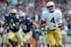 Sep 1, 2012; Dublin, IRELAND; Notre Dame Fighting Irish running back George Atkinson III (4) runs the ball for a touchdown against the Navy Midshipmen in the first quarter at Aviva Stadium. Mandatory Credit: Matt Cashore-USA TODAY Sports