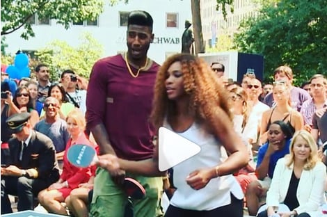 Iman Shumpert Battles Serena Williams in Ping Pong