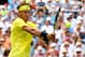 CINCINNATI, OH - AUGUST 18: Rafael Nadal of Spain returns a shot to John Isner during the final of the Western & Southern Open on August 18, 2013 at Lindner Family Tennis Center in Cincinnati, Ohio. (Photo by Matthew Stockman/Getty Images)