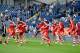 WEST BROMWICH, ENGLAND - AUGUST 17: The Southampton squad warm up ahead of the Barclays Premier League match between West Bromwich Albion and Southampton at The Hawthorns on August 17, 2013 in West Bromwich, England. (Photo by Michael Regan/Getty Images)