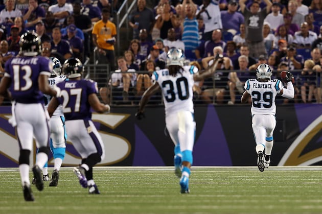 Defense Carries Carolina Panthers Past Baltimore Ravens, 34-27