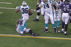 Panthers' RB Ejected for Kicking Ravens' Albert McClellan in the Junk
