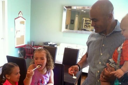 Photo: Jamal Mayers' Family Gets Breakfast in a Special Cup