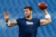 FOXBORO, MA - AUGUST 16: Tim Tebow #5 of the New England Patriots warms up prior to the game against the Tampa Bay Buccaneers at Gillette Stadium on August 16, 2013 in Foxboro, Massachusetts. (Photo by Jared Wickerham/Getty Images)