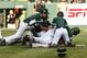 Aug 23, 2013; Williamsport, PA, USA; Connecticut (New England) pitcher Chad Knight (24) celebrates with teammates after hitting the game winning walk off single during the seventh inning against Washington (Northwest) during the Little League World Series at Lamade Stadium. Connecticut (New England) defeated Washington (Northwest) 14-13 in 7 innings. Mandatory Credit: Howard Smith-USA TODAY Sports