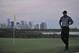 Aug 23, 2013; Jersey City, NJ, USA; Tiger Woods looks on at the 14th hole during the second round of The Barclays at Liberty National Golf Course. Mandatory Credit: Joe Camporeale-USA TODAY Sports