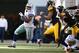 Dec 16, 2012; Arlington, TX, USA; Dallas Cowboys running back Felix Jones (28) runs with the ball against the Pittsburgh Steelers at Cowboys Stadium. Mandatory Credit: Matthew Emmons-USA TODAY Sports