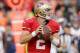 SAN FRANCISCO, CA - AUGUST 08: Colt McCoy #2 of the San Francisco 49ers in action during their preseason NFL game against the Denver Broncos at Candlestick Park on August 8, 2013 in San Francisco, California. (Photo by Ezra Shaw/Getty Images)