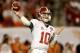 MIAMI GARDENS, FL - JANUARY 07: AJ McCarron #10 of the Alabama Crimson Tide drops back against the Notre Dame Fighting Irish during the 2013 Discover BCS National Championship game at Sun Life Stadium on January 7, 2013 in Miami Gardens, Florida. (Photo by Streeter Lecka/Getty Images)