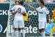 PHILADELPHIA, PA - AUGUST 11: Karim Benzema #9 of Real Madrid is congratulated for a second half goal by teammates Mesut Ozil #10 and Angel Di Maria #22 during the match against Celtic at Lincoln Financial Field on August 11, 2012 in Philadelphia, Pennsylvania. Real Madrid won 2-0. (Photo by Drew Hallowell/Getty Images)