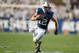 Aug 30, 2012; Provo, UT, USA; Brigham Young Cougars wide receiver J.D. Falslev (12) runs for a first down during the third quarter against the Washington State Cougars at Lavell Edwards Stadium. Mandatory Credit: Jake Roth-USA TODAY Sports