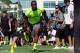Jul 1, 2013; Beaverton, OR, USA; Elijah Hood does a shuttle drill during the SPARQ Rating National Championship at Nike World Headquarters in Beaverton, Oregon on Monday July, 1, 2013. Mandatory Credit: Steve Dykes-USA TODAY Sports