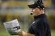 Aug 24, 2013; Jacksonville, FL, USA; Philadelphia Eagles head coach Chip Kelly calls a play during the second quarter of their game against the Jacksonville Jaguars at EverBank Field. The Philadelphia Eagles beat the Jacksonville Jaguars 31-24. Mandatory Credit: Phil Sears-USA TODAY Sports