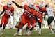 MIAMI GARDENS, FL - NOVEMBER 17: Jimmy Gaines #59 of the Miami Hurricanes celebrates after intercepting a pass from Matt Floyd #11 (not pictured) of the South Florida Bulls on November 17, 2012 at Sun Life Stadium in Miami Gardens, Florida. (Photo by Joel Auerbach/Getty Images)