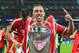 LONDON, ENGLAND - MAY 25: Franck Ribery of Bayern Muenchen holds the trophy after winning the UEFA Champions League final match against Borussia Dortmund at Wembley Stadium on May 25, 2013 in London, United Kingdom. (Photo by Alex Livesey/Getty Images)