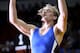 LAS VEGAS - JUNE 15: Ben Askren (blue) celebrates his win over Tyrone Lewis (red) in the Freestyle 74kg division championship match during the USA Olympic trials for wrestling and judo on June 15, 2008 at the Thomas & Mack Center in Las Vegas, Neveda. (Photo by Jonathan Ferrey/Getty Images)