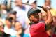 JERSEY CITY, NJ - AUGUST 25: Tiger Woods of the United States watches his tee shot on the second tee during the final round of The Barclays at Liberty National Golf Club on August 25, 2013 in Jersey City, New Jersey. (Photo by Darren Carroll/Getty Images)