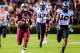 Aug 29, 2013; Columbia, SC, USA; South Carolina Gamecocks running back Mike Davis (28) rushes for a 75 yard touchdown against the North Carolina Tar Heels in the third quarter at Williams-Brice Stadium. Mandatory Credit: Jeff Blake-USA TODAY Sports