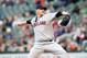 Apr 19, 2013; Houston, TX, USA; Cleveland Indians starting pitcher Brett Myers (39) throws a pitch against the Houston Astros in the first inning at Minute Maid Park. Mandatory Credit: Brett Davis-USA TODAY Sports
