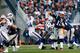 Tom Brady (12) is used to having a clean pocket to step into his throws against the Bills.