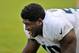 Jul 30, 2013; Nashville, TN, USA; Tennessee Titans guard Chance Warmack (70) warms up during his first day of training camp at Saint Thomas Sports Park. Mandatory Credit: Jim Brown-USA TODAY Sports
