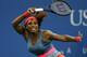NEW YORK, NY - AUGUST 30: Serena Williams of the USA returns a shot to Yaroslava Shvedova of Kazakhstan during their round match on Day Five of the 2013 US Open at USTA Billie Jean King National Tennis Center on August 30, 2013 in the Flushing neighborhood of the Queens borough of New York City. (Photo by Elsa/Getty Images)