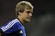 PIRAEUS, GREECE - SEPTEMBER 18: Teemu Pukki of FC Schalke 04 during the UEFA Champions League group stage match between Olympiacos FC and FC Schalke 04 at the Karaiskakis Stadium on September 18, 2012 in Piraeus, Greece. (Photo by Dimitri Messinis/EuroFootball/Getty Images)