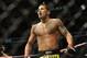 Jan 26, 2013; Chicago, IL, USA; Anthony Pettis celebrates after defeating Donald Cerrone (not pictured) during UFC on FOX 6 at the United Center. Mandatory Credit: David Banks-USA TODAY Sports