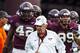Aug 20, 2013; Blacksburg, VA, USA; Virginia Tech Hokies head coach Frank Beamer during practice at the Steve Johnson Practice Fields. Mandatory Credit: Peter Casey-USA TODAY Sports
