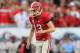 JACKSONVILLE, FL - OCTOBER 27: Marshall Morgan #13 of the Georgia Bulldogs attempts an extra point during the game against the Florida Gators at EverBank Field on October 27, 2012 in Jacksonville, Florida. (Photo by Sam Greenwood/Getty Images)