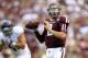Aug 31, 2013; College Station, TX, USA; Texas A&M Aggies quarterback Johnny Manziel (2) passes against the Rice Owls during the third quarter at Kyle Field. Mandatory Credit: Thomas Campbell-USA TODAY Sports