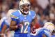 SAN DIEGO, CA - OCTOBER 15: Robert Meachem #12 of the San Diego Chargers comes in motion during the game against the Denver Broncos at Qualcomm Stadium on October 15, 2012 in San Diego, California. (Photo by Harry How/Getty Images)