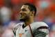 ATLANTA, GA - AUGUST 31: Logan Thomas #3 of the Virginia Tech Hokies enjoys a smile after warming up prior to facing the Alabama Crimson Tide at Georgia Dome on August 31, 2013 in Atlanta, Georgia. (Photo by Kevin C. Cox/Getty Images)