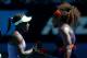 MELBOURNE, AUSTRALIA - JANUARY 23: Serena Williams (R) of the United States congratulates Sloane Stephens of the United States on winning their Quarterfinal match during day ten of the 2013 Australian Open at Melbourne Park on January 23, 2013 in Melbourne, Australia. (Photo by Julian Finney - Pool/Getty Images)