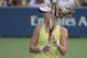 Alison Riske celebrating after defeating No. 7 seed Petra Kvitova on Saturday, Aug. 31 at the 2013 U.S. Open