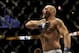 Apr 21, 2012; Atlanta, GA, USA; Ben Rothwell reacts to beating Brendan Schaub in a heavyweight bout during UFC 145 at Philips Arena. Rothwell won the bout by technical knockout in the first round. Mandatory Credit: Paul Abell-USA TODAY Sports
