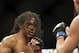 Dec 8, 2012, Seattle, WA, USA; Ben Henderson (left) fights Nate Diaz (right) during the third round of their championship lightweight bout at MMA on FOX 5 at Key Arena. Mandatory Credit: Joe Nicholson-USA TODAY Sports