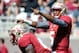 April 13, 2013; Tallahassee, FL, USA; Florida State Seminoles quarterback Jameis Winston (5) calls an audible during the second half of the Florida State spring game at Doak Campbell Stadium. Mandatory Credit: Melina Vastola-USA TODAY Sports