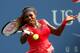 NEW YORK, NY - SEPTEMBER 01: Serena Williams of the United States returns a shot during her women's singles fourth round match against Sloane Stephens of United States on Day Seven of the 2013 US Open at USTA Billie Jean King National Tennis Center on September 1, 2013 in the Flushing neighborhood of the Queens borough of New York City. (Photo by Elsa/Getty Images)