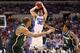 INDIANAPOLIS, IN - MARCH 29: Seth Curry #30 of the Duke Blue Devils attempts a shot over Adreian Payne #5 and Keith Appling #11 of the Michigan State Spartans during the Midwest Region Semifinal round of the 2013 NCAA Men's Basketball Tournament at Lucas Oil Stadium on March 29, 2013 in Indianapolis, Indiana. (Photo by Andy Lyons/Getty Images)
