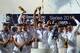 LONDON, ENGLAND - AUGUST 25: Alastair Cook of England lifts the urn after winning the Ashes during day five of the 5th Investec Ashes Test match between England and Australia at the Kia Oval on August 25, 2013 in London, England. (Photo by Gareth Copley/Getty Images)