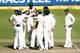 CAPE TOWN, SOUTH AFRICA - FEBRUARY 17: Pakistan celebrate the wicket of Jacques Kallis of South Africa during day 4 of the 2nd Sunfoil Test match between South Africa and Pakistan at Sahara Park Newlands on February 17, 2013 in Cape Town, South Africa. (Photo by Shaun Roy/Gallo Images/Getty Images)