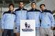 HONG KONG - JULY 22: (L-R) Manchester City players David Silva, Alvaro Negredo, Stevan Jovetic and Jesus Navas pose for a photo at Hong Kong Airport as they arrive to compete in the Barclays Asia Trophy, on July 22, 2013 in Hong Kong. Alvaro Negredo, Stevan Jovetic and Jesus Navas have been newly signed to the club.(Photo by Jessica Hromas/Getty Images)