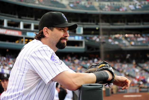 Helton Doubles for Hit No. 2,500