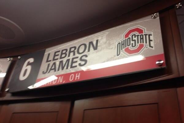 Photos: LeBron James Has His Own Locker at Ohio State's New Basketball Facility