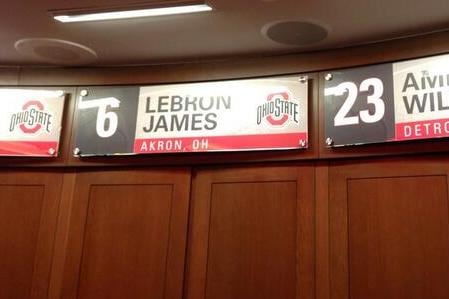 LeBron James Given Locker at Ohio State