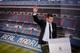 MADRID, SPAIN - SEPTEMBER 02: Gareth Bale greets the audience during his presentation as a new Real Madrid player at Estadio Santiago Bernabeu on September 2, 2013 in Madrid, Spain. (Photo by Gonzalo Arroyo Moreno/Getty Images)
