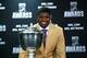 CHICAGO, IL - JUNE 15: P.K. Subban #76 of the Montreal Canadiens poses with the James Norris Memorial Trophy after he was named winner for 2012-13 NHL season during Game Two of the NHL 2013 Stanley Cup Final at United Center on June 15, 2013 in Chicago, Illinois. (Photo by Bruce Bennett/Getty Images)