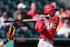 GOODYEAR, AZ - FEBRUARY 24: Billy Hamilton #6 of the Cincinnati Reds bats against the Cleveland Indians during the spring training game at Goodyear Ballpark on February 24, 2013 in Goodyear, Arizona (Photo by Christian Petersen/Getty Images)